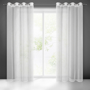 Decorative Curtain Pilar 140 x 250 White Splits