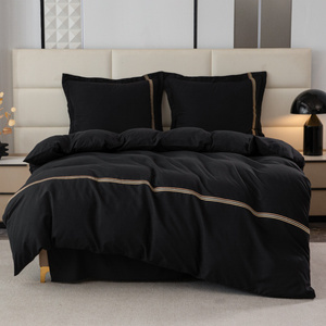 Pościel 140 x 200 2cz Gładka Z Haftem Lumera 08