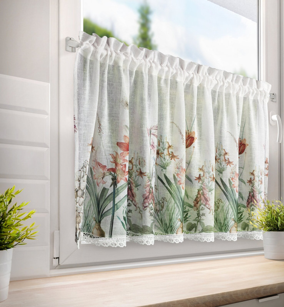 Firana 60 x 150 Dekoracyjna Gotowa NEMEZJA B+Fiol