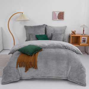 Bedding 220 x 200 3pc Microfiber Teddy Bear Cozy Gray