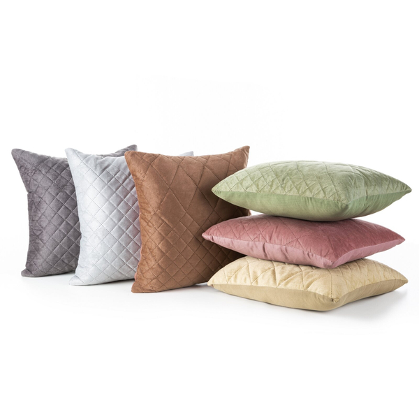 Poszewka 40 x 40 Pikowana Velvet Luiz3 Grafit