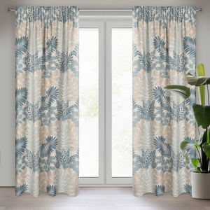 Curtain 140 x 270 Decorative Lenny Natur+Blue