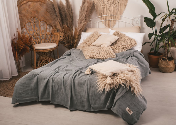 240 x 210 Decorative Muslin Bedspread 44