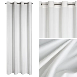 Velvet Pierre Curtain 140 x 250 Sash White