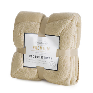 Koc 170 x 210 Mikrofibra Dwustronny Tedy J.Beż