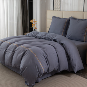 Pościel 200 x 220 3cz Gładka Z Haftem Lumera 12