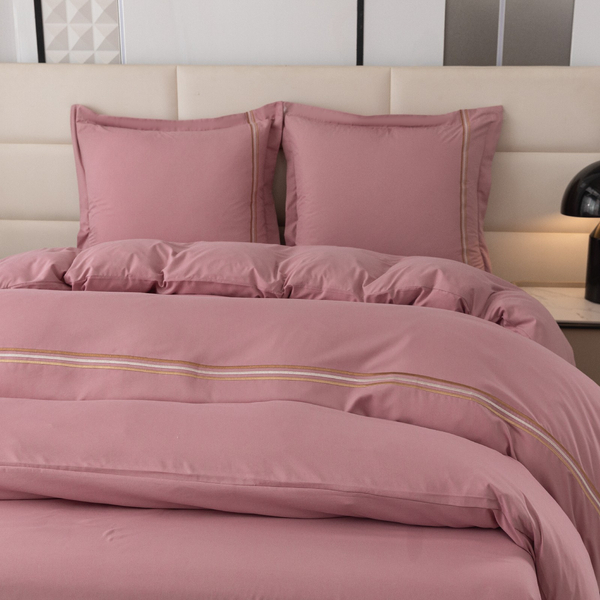 Pościel 160 x 200 3cz Gładka Z Haftem Lumera 10