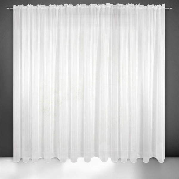 Lucy Decorative Curtain on Rape 400 x 300 White