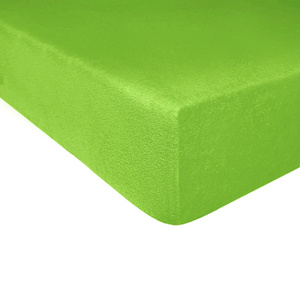 Terry sheet with elastic 025_D Dark Green 90x200