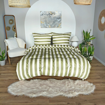 Pościel 160 x 200 3cz Mikrofibra w Pasy Eusebia Home 08