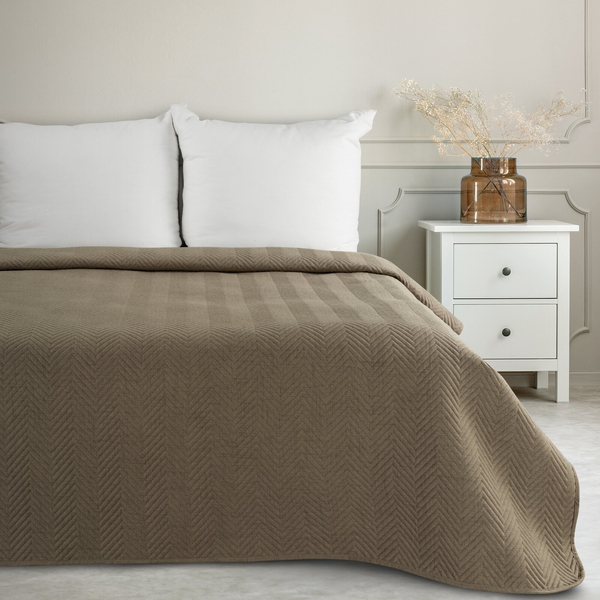 Bedspread 200 x 220 Quilted Len3 C.Beige