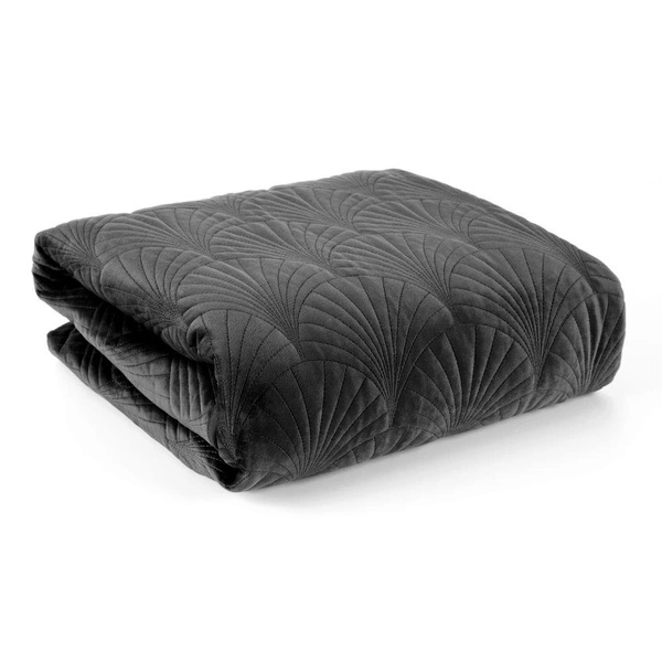 Narzuta 170 x 210 Pikowana Velvet Wz. Ria2 Czarny