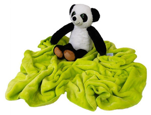Blanket 85 x 100 Carol Microfiber + Panda Mascot 