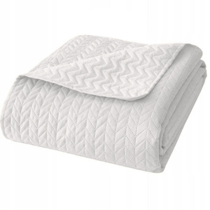 240 x 260 Quilted Velvet Moxie White Bedspread
