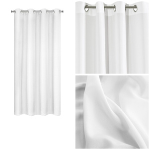 Curtain 140 x 175 Decorative Rita White Drawstring