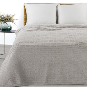 Koc 170 x 210 Mikrofibra Tłoczona Lisa Srebrny