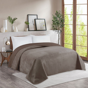 Quilt 220 x 240 Quilted 7082 Velvet Dark Brown