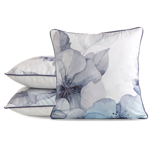 Poszewka 45 x 45 Dekoracyjna Velvet 132 Nieb+Krem