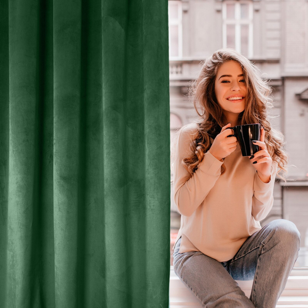 Curtain 140 x 250 Decorative Velvet Rosa C. Herb