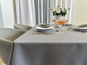 Tablecloth 120x260 Stain-Resistant Surbo Light Gray