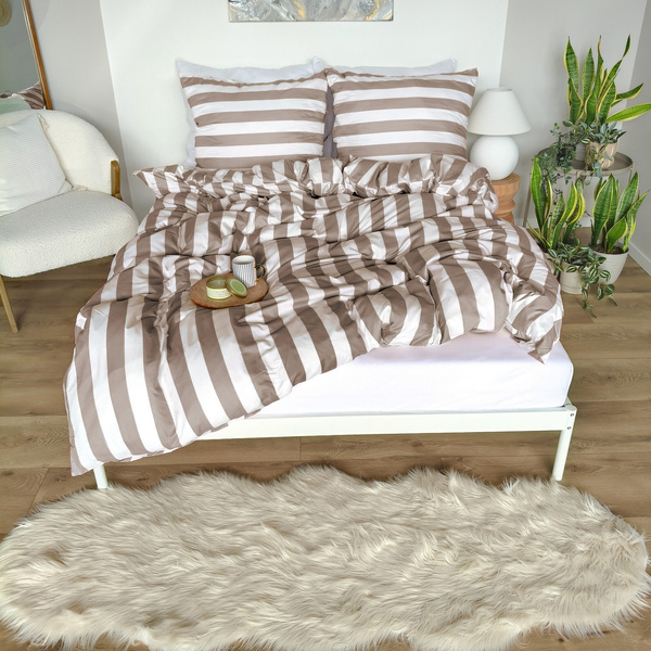 Pościel 160 x 200 3cz Mikrofibra w Pasy Eusebia Home 06