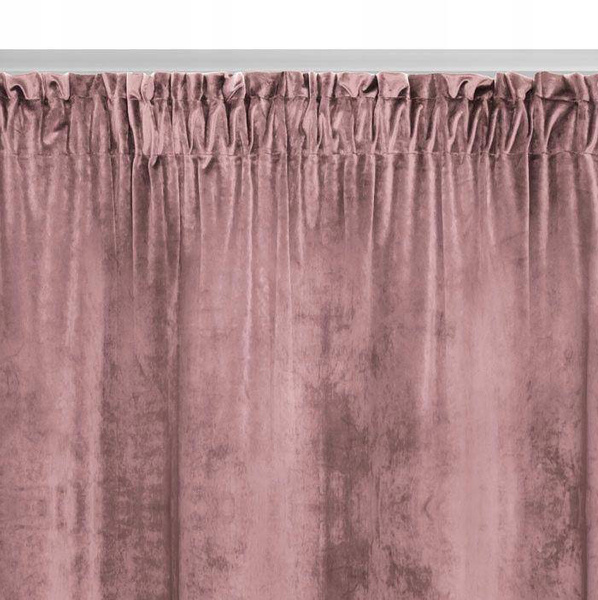 Zasłona 140 x 270 Dekoracyjna Velvet Soft Pudrowy