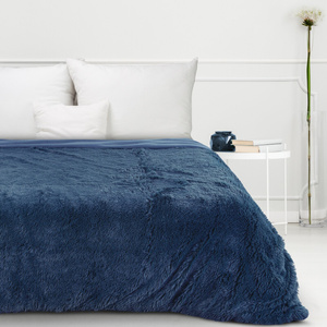 Blanket 170 x 210 Double-sided Fur Tifany1 Navy Blue