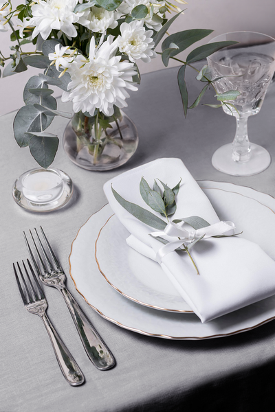 Obrus 150x250 Plamoodporny Klasyczny Elegant Szary