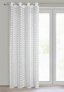 Zasłona 140 x 250 Dekoracyjna Przelotki Elenor Bia