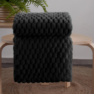 Blanket 170 x 210 Microfiber Design Cindy6 Black