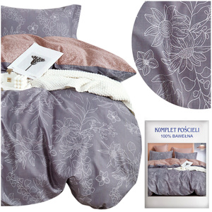 Bedding set 200 x 220 3 pieces Cotton Satin No. A1718