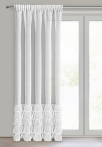 Firana 140 x 270 Dekoracyjna Taśma DANI 1 Biały