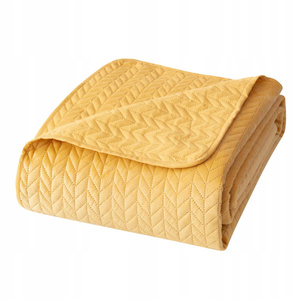 Narzuta 200 x 220 Pikowana Velvet Moxie Musztarda