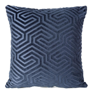 40 x 40 Decorative Velvet pillowcase Inga Navy blue