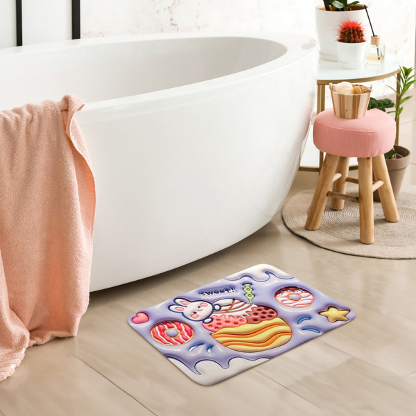 Mata łazienkowa 3D Antypoślizgowa Chłonna Magic 08