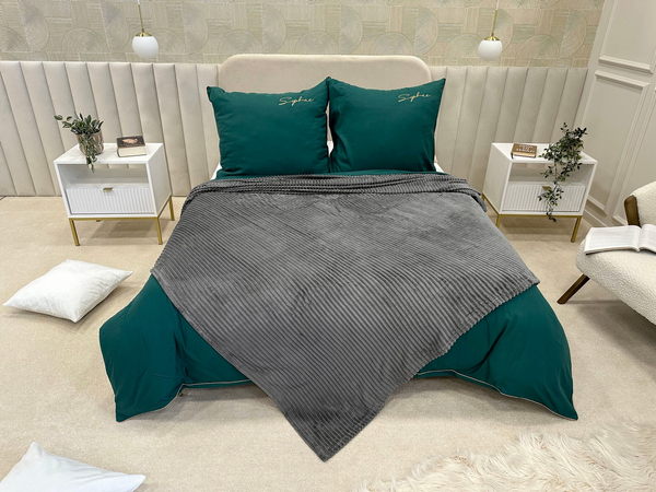 Koc 200 x 220 Mikrofibra Pluszowy Pasy Cadence 02