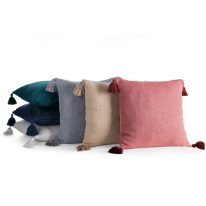 Pillowcase 45 x 45 Decorative Pompoms Poly 03 C.Zie