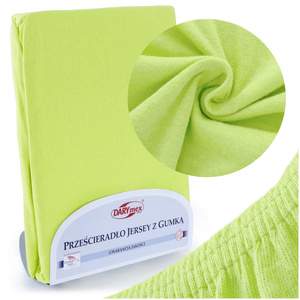 Jersey sheet with elastic 052_D Lime 180x200