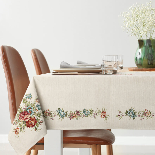 Tablecloth 140 x 180 Decorative Tapestry 1233 Natu