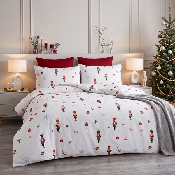 Pościel Świąteczna 140 x 200 2cz Satyna Bawełniana Aurela 26
