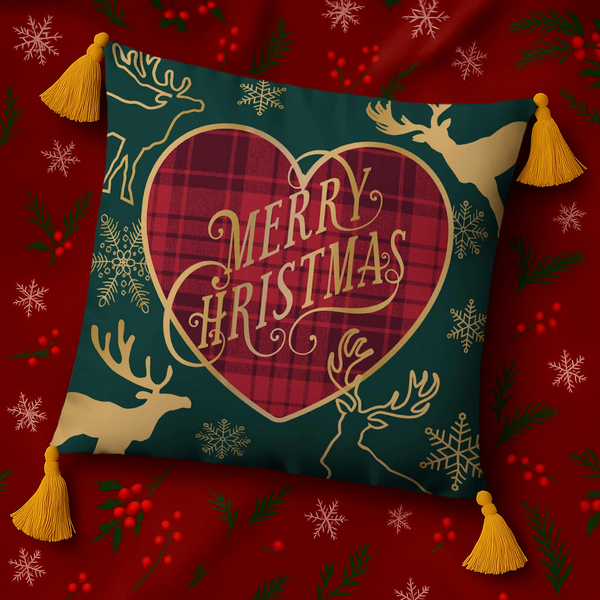 Christmas pillowcase 45 x 45 Christmas Panama 5385A