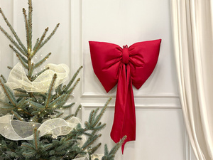 Bow 100 x 60 Cushion Christmas Decoration Decorative Big Bow 02