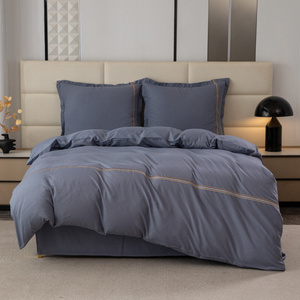 Pościel 160 x 200 3cz Gładka Z Haftem Lumera 12