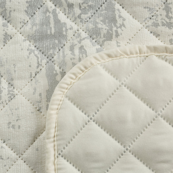Quilted Velvet Bedspread 170 x 210 Blink3 B+Silver