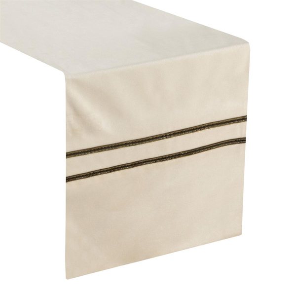 Bieżnik Obrus 35 x 140 Dekoracyjny Glen4 Kremowy