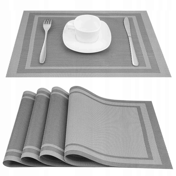 30 x 45 Decorative Americano Grey Placemat