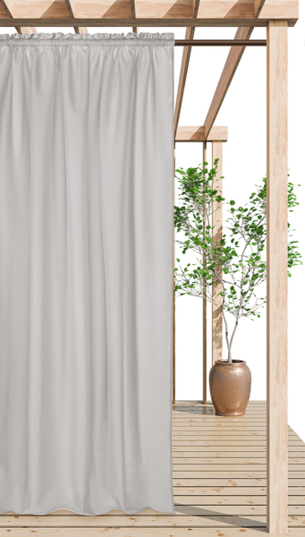 Curtain 140 x 250 Garden with Tape Gaia Gray