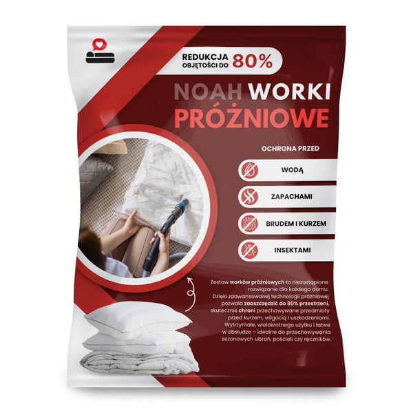 Zestaw Worków Próżniowych 15 szt Noah + Pompka