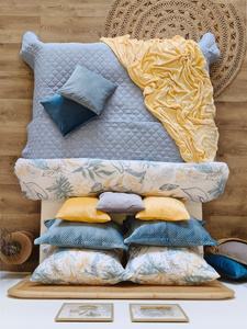 Blanket 150 x 200 Microfiber Pompie Pompoms Mustard