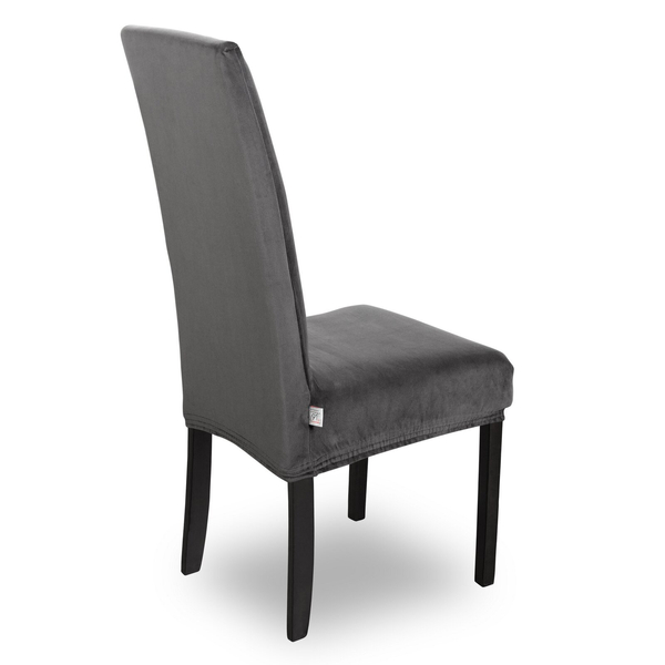 Velvet Chair Cover 35x55x30 Pokr04 Gray
